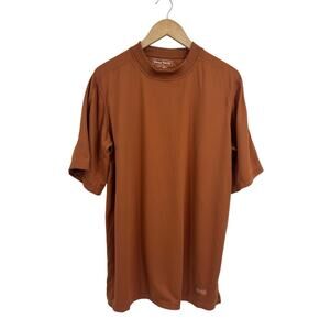 Life Is Good Tech Golf Shirt Brown Mens Large